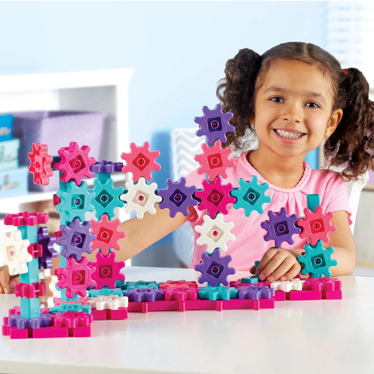 Gears! Gears! Gears! Deluxe Building Set, Puzzle, 100 Pieces, Pink