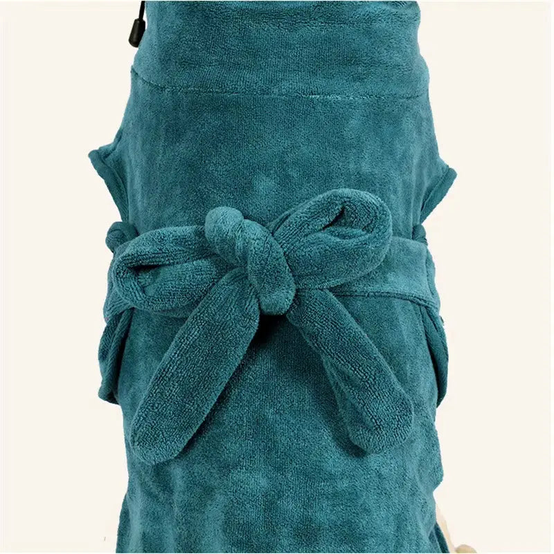 Dog Bathrobe Super Absorbent Dog Bathing Suit for Small Medium Large Dogs Quick-Drying Pet Bath Towel Warm Dog Clothing Corgi