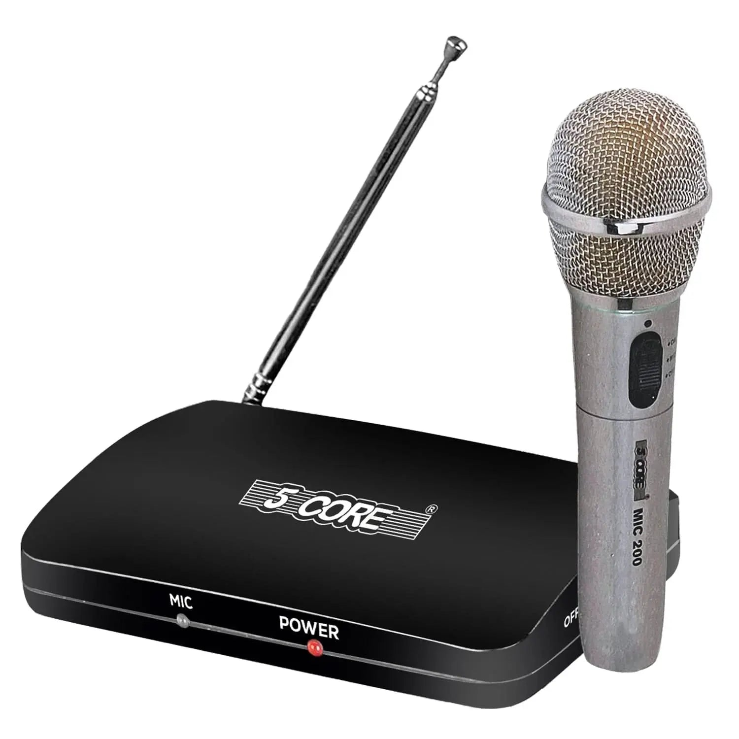 5Core Wireless Microphone Dual Function Wireless - Wired Microphone Microfono Inalambrico