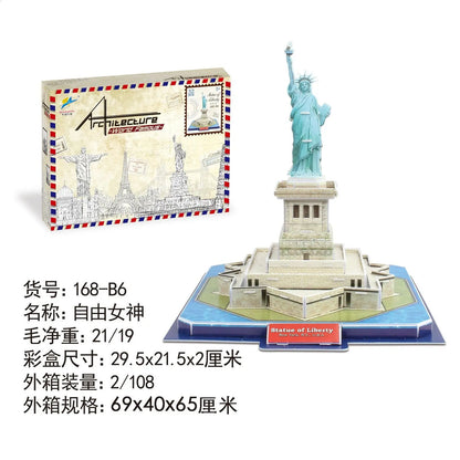 Hot Selling Puzzle 3D Model World Architecture 3D Puzzle Paper DIY 3D Puzzle