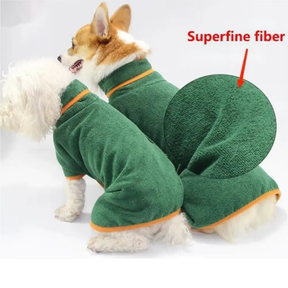 Dog Bathrobe Towel Super Absorbent Dog Drying Coat Adjustable Pet Towel for Small Medium Large Dogs Cats Dog Accessories