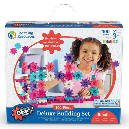 Gears! Gears! Gears! Deluxe Building Set, Puzzle, 100 Pieces, Pink