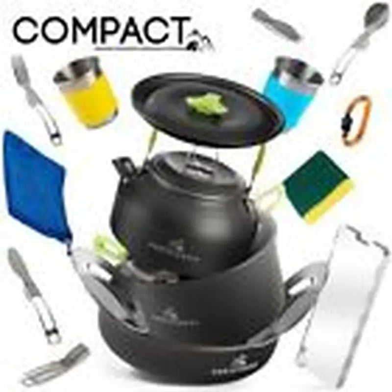 19 Pcs Camping Gear Must Haves, Camping Stove, Camping Cooking Set, Campfire