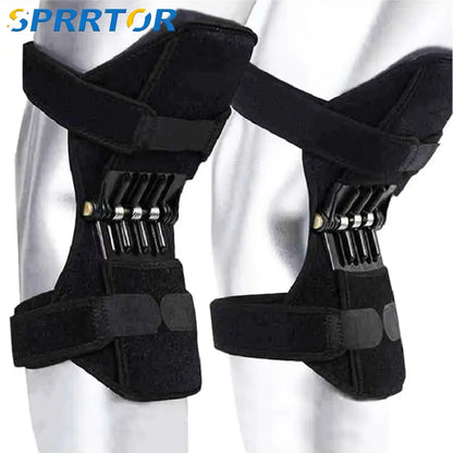 1Pair Joint Knee Brace Support Knee Protector Rebound Power Leg Knee Pads Booster Brace Joint Support Stabilizer Spring Force