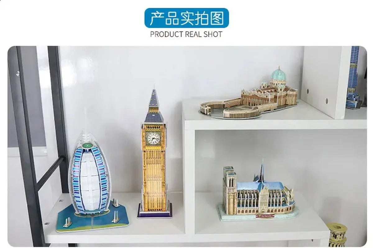 Hot Selling Puzzle 3D Model World Architecture 3D Puzzle Paper DIY 3D Puzzle