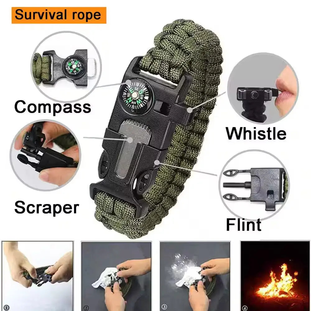 14 In. 1 Outdoor Emergency Survival Kit for Camping, Hunting, Hiking Survival Gear and Equipment, Camping Accessories