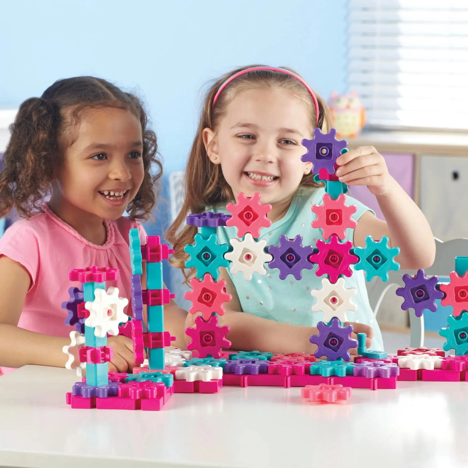 Gears! Gears! Gears! Deluxe Building Set, Puzzle, 100 Pieces, Pink